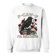 F-CAW-F I'm Reading Crow Book Lover Introvert Meme Sweatshirt F-CAW-F I'm Reading Crow Book Lover Introvert Meme Sweatshirt