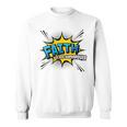 Faith Is My Superpower Fun Comic Book Christian Premium Tri-Blend Sweatshirt