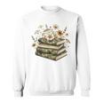 Floral Boho Flowers Books Camo Teacher Wildflowers Reading Sweatshirt