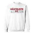 Guest List 60th Guest List Guest Book 60th Birthday Woman Man Sweatshirt Guest List 60th Guest List Guest Book 60th Birthday Woman Man Sweatshirt