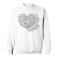 Heart Shaped Adult Coloring Book Style FashionShirt Sweatshirt