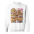 I'm The Librarian Of Summer Groovy Rainbow Retro Book Lover Sweatshirt