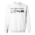 I'm A Simple Woman I Love Coffee Flip Flops Dog Books Sweatshirt