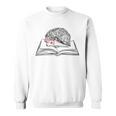 Intellectual Hedgehog Reading Book Literature Sweatshirt
