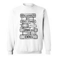 Jane Austen Book Stack Book Club Fans Romantic Novels Sweatshirt