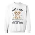 Just A Girl Who Loves Books And Dogs Puppy Pet Lover Sweatshirt Just A Girl Who Loves Books And Dogs Puppy Pet Lover Sweatshirt