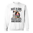 Just A Girl Who Loves Calico Cats And Books Minimal Tee Sweatshirt