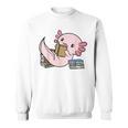Kawaii Axolotl Pun Book Reader Sweatshirt