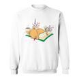 Kawaii Cat Women's Cat Books Flowers Sweatshirt Kawaii Cat Women's Cat Books Flowers Sweatshirt