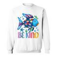 Kids Be Kind Rainbow Scale Fish Teacher Reading Book Toddler Sweatshirt Kids Be Kind Rainbow Scale Fish Teacher Reading Book Toddler Sweatshirt