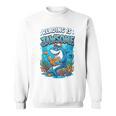 Kids Toddler Boy Reading Is Jawsome Shark Book Lover Kids Nerdy Sweatshirt