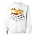 Leopard Gecko Sleeping Books Reading Geckos Sweatshirt