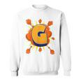 Letter G Initial Comic Book Vintage Matching Family Fun Sweatshirt