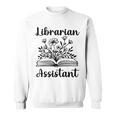 Librarian Assistant Cute Floral Book Reader Graphic Women Sweatshirt