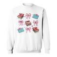 Librarian Library Books Girl Coquette Bow Pink Mom Sweatshirt