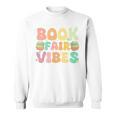 Library Book Fair Vibe Groovy Retro School Reading Nostalgic Sweatshirt