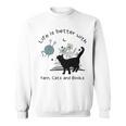 Life Is Better With Yarn Cats And Books Premium Tri-Blend Sweatshirt
