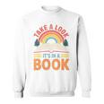 Take A Look It's In A Book Retro Reading Book Lover Premium Tri-Blend Sweatshirt