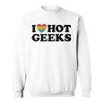 I Love Hot Geeks Cute Pride Gamer Book Nerd Fandom Fan Premium Tri-Blend Sweatshirt I Love Hot Geeks Cute Pride Gamer Book Nerd Fandom Fan Premium Tri-Blend Sweatshirt