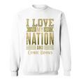 I Love My Nation And Comic Books – Patriotic American Premium Tri-Blend Sweatshirt