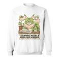 Matcha Drinking Maine Coon Cat Reading Books Aesthetic Sweatshirt