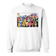 Mr Men Little Miss Retro Colourful Comic Book Scene Sweatshirt