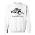 The Plot Thickens Raccoon Reading Book Bookish Sweatshirt