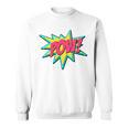 Pow Retro Comic Book Art Superhero Bubble Premium Sweatshirt