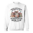 Proud Introverted Book Club Anti Social Reader Pet Cat Sweatshirt