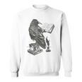 Raven Crow Reading a Magic Book Wizard Animal Bird Reader Sweatshirt