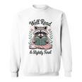 Well Read & Slightly Feral Raccoon Book Women Sweatshirt
