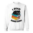 I Read Banned Books Tshirt Cat Reader Bookworm Women Sweatshirt
