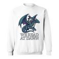 We Read At Dawn Frog Riding Dragon Book Lover Art Comfort Colors Crop Top Sweatshirt