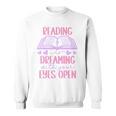 Reading Is Dreaming With Your Eyes Open Cute Quote Books Premium Tri-Blend Sweatshirt Reading Is Dreaming With Your Eyes Open Cute Quote Books Premium Tri-Blend Sweatshirt