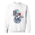 Reading Read Books Reader Nerd Cartoon Astronaut Moon Sweatshirt