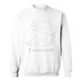 Readsalotl Axolotl Reading Lineart Book Lover Reading Premium Tri-Blend Sweatshirt
