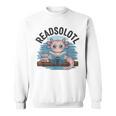 Readsolotl Book Lover Reading Axolotl Kids Reader Sweatshirt