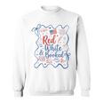 Red And Booked Coquette 4th Of July Book Lover Sweatshirt