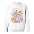 Retired 2026 A New Chapter Begins Floral Book Sweatshirt