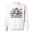 San Francisco Cat Golden Gate Bridge Book Lover Premium Tri-Blend Sweatshirt
