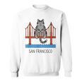 San Francisco Cat Golden Gate Bridge Book Lover Sweatshirt