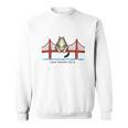 San Franciscos Cat Golden Gates Bridge Cat Reading Books Premium Tri-Blend Sweatshirt