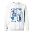 Sarcastic Anti Social Book Club Cat Skull Book Lover Sweatshirt Sarcastic Anti Social Book Club Cat Skull Book Lover Sweatshirt