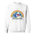 Shark Reading Is Jawsome Book Rainbow Kid Boys Toddler Sweatshirt