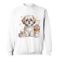 Shih Tzu Treats Books And Coffee Shih-Tzu For Dog Moms Premium Tri-Blend Sweatshirt