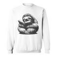 Sleepy Sloth Reading Book Cute Vintage Animal Graphic Sweatshirt Sleepy Sloth Reading Book Cute Vintage Animal Graphic Sweatshirt