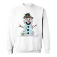 Snowman Book Stack Librarian Book Lover Christmas Sweatshirt
