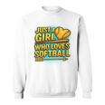 Softball Just A Girl Comic Book Style Graphic For Teens Premium Tri-Blend Sweatshirt Softball Just A Girl Comic Book Style Graphic For Teens Premium Tri-Blend Sweatshirt