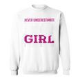 SOMMAS BOOKS Never Underestimate The Power Of a Girl With a Book Reading Sweatshirt