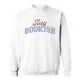 Stay Bookish Retro Varsity Librarian Book Reader Sweatshirt
